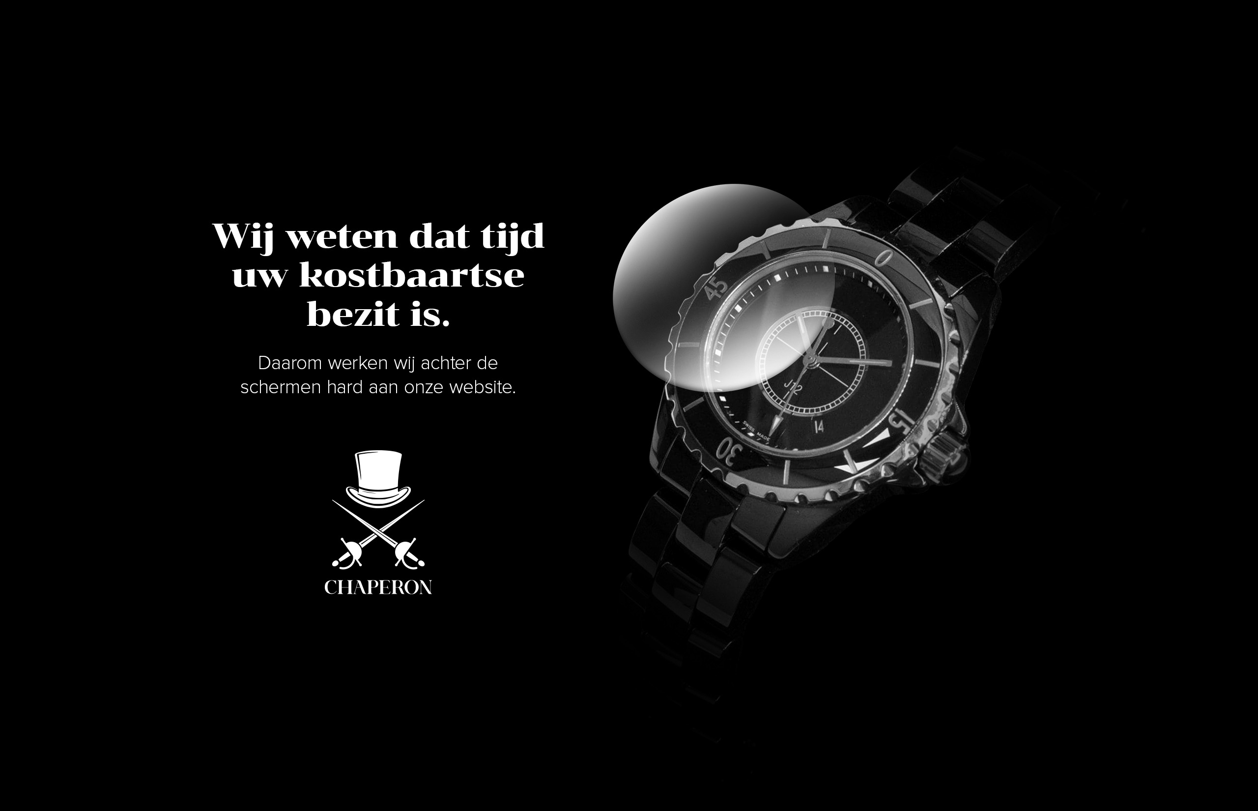 Chaperon Horloge bescherming beschermer en logo